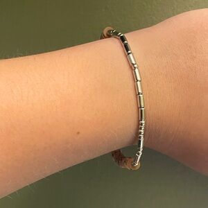 “Cowgirl” brown morse code bracelet